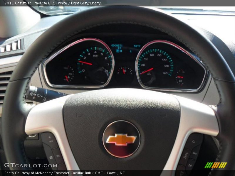 White / Light Gray/Ebony 2011 Chevrolet Traverse LTZ