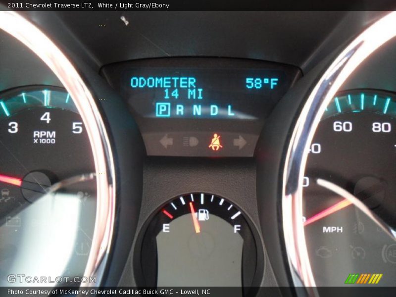 White / Light Gray/Ebony 2011 Chevrolet Traverse LTZ