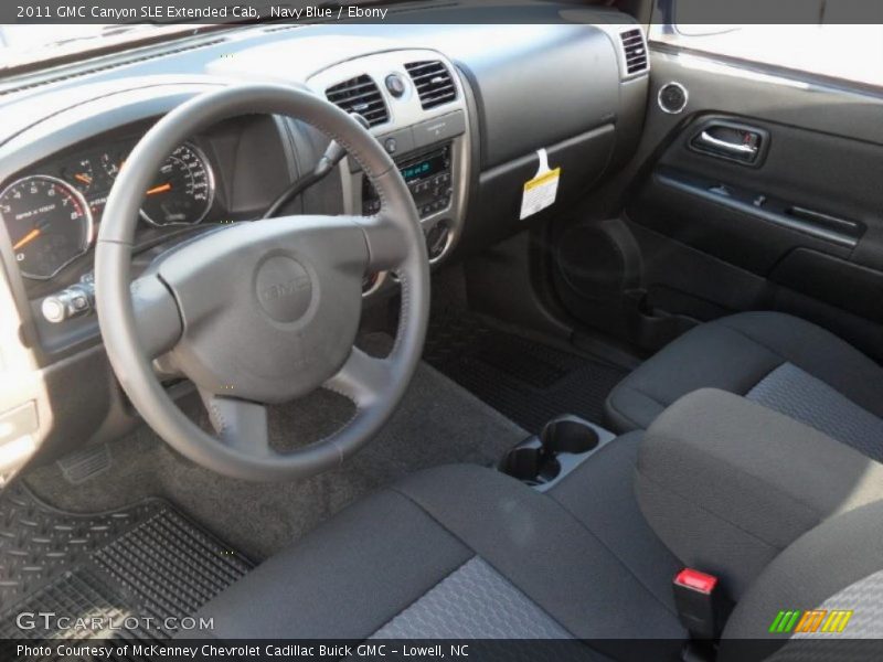 Ebony Interior - 2011 Canyon SLE Extended Cab 