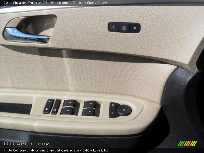 White Diamond Tricoat / Ebony/Ebony 2011 Chevrolet Traverse LTZ
