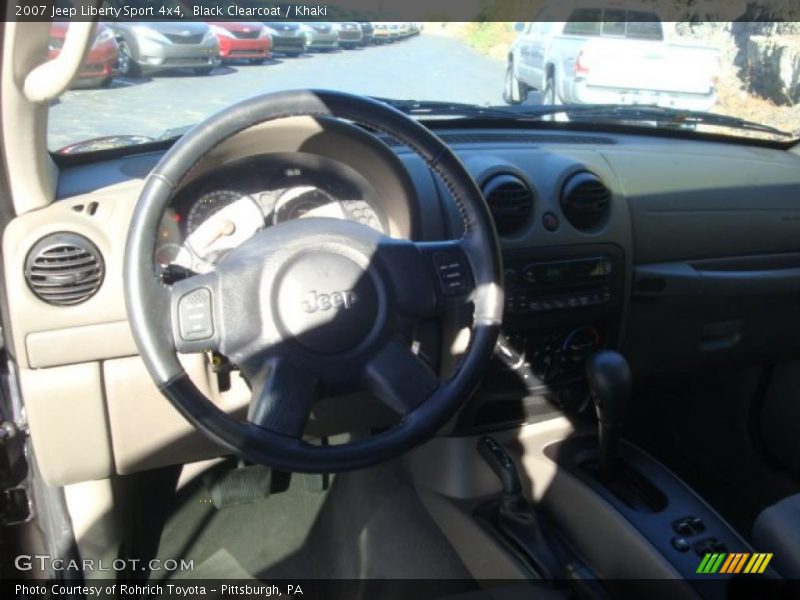 Black Clearcoat / Khaki 2007 Jeep Liberty Sport 4x4