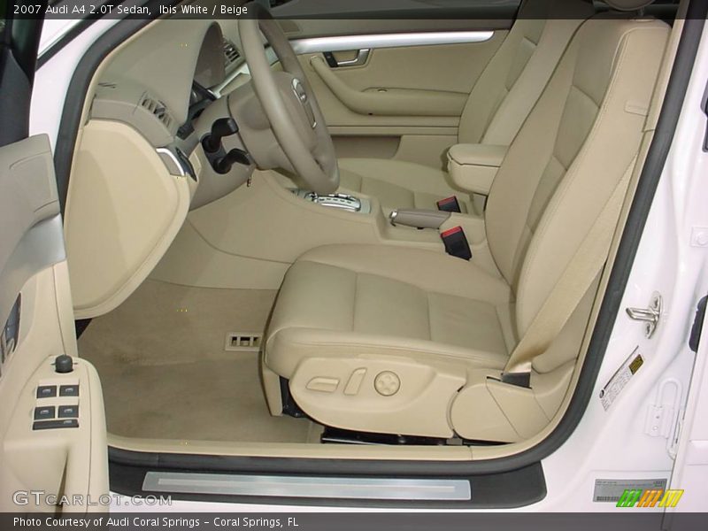 Ibis White / Beige 2007 Audi A4 2.0T Sedan
