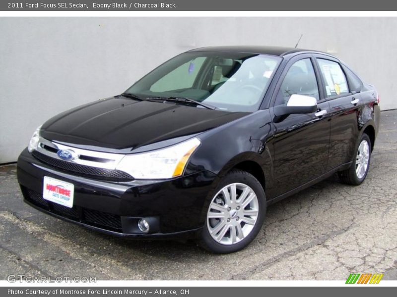 Ebony Black / Charcoal Black 2011 Ford Focus SEL Sedan
