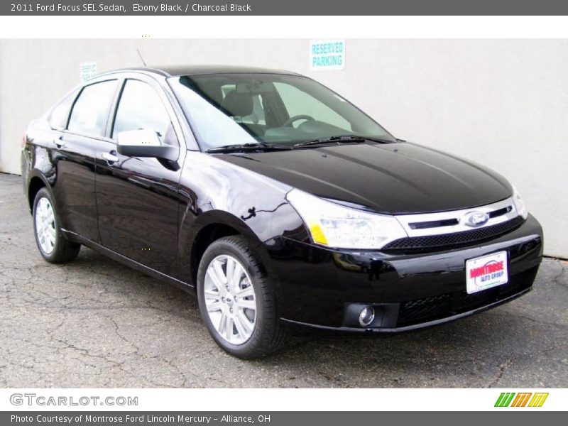 Ebony Black / Charcoal Black 2011 Ford Focus SEL Sedan