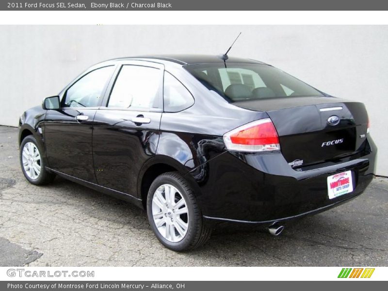 Ebony Black / Charcoal Black 2011 Ford Focus SEL Sedan