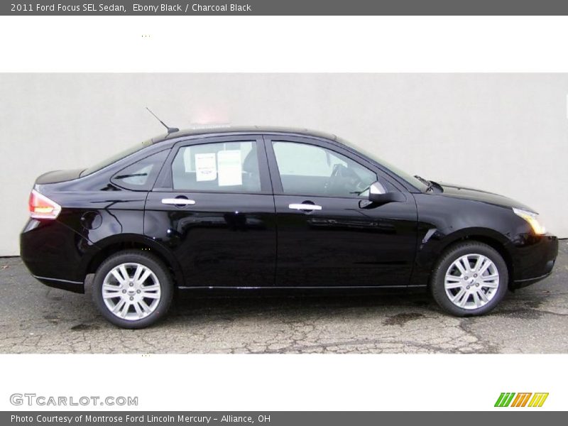 Ebony Black / Charcoal Black 2011 Ford Focus SEL Sedan