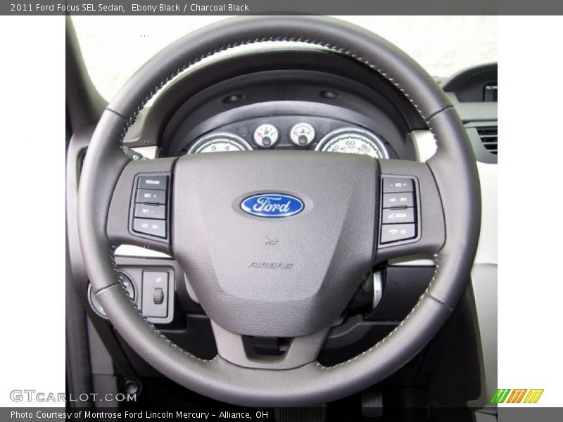 Ebony Black / Charcoal Black 2011 Ford Focus SEL Sedan