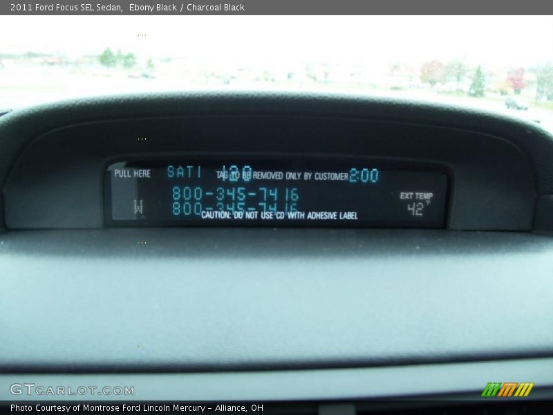 Ebony Black / Charcoal Black 2011 Ford Focus SEL Sedan