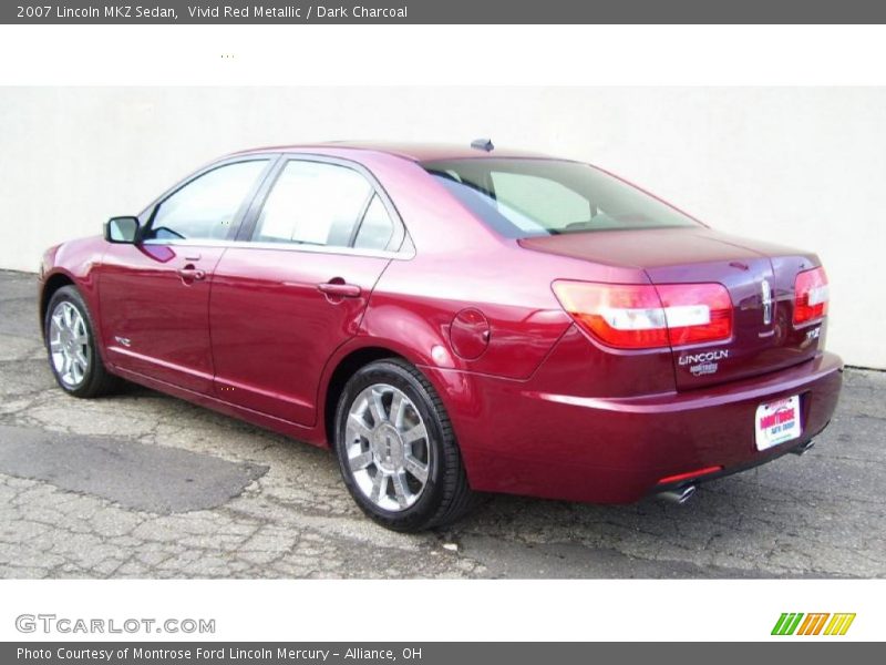 Vivid Red Metallic / Dark Charcoal 2007 Lincoln MKZ Sedan