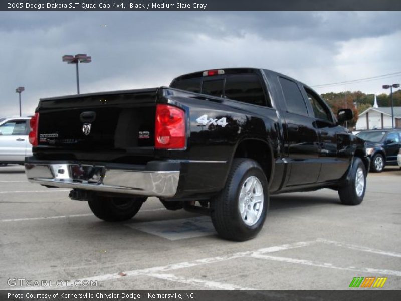 Black / Medium Slate Gray 2005 Dodge Dakota SLT Quad Cab 4x4