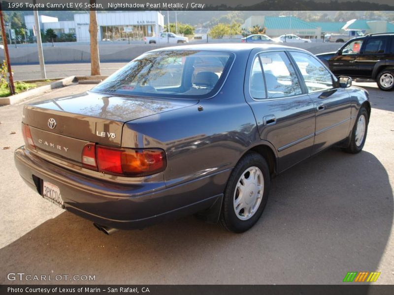 Nightshadow Pearl Metallic / Gray 1996 Toyota Camry LE V6 Sedan