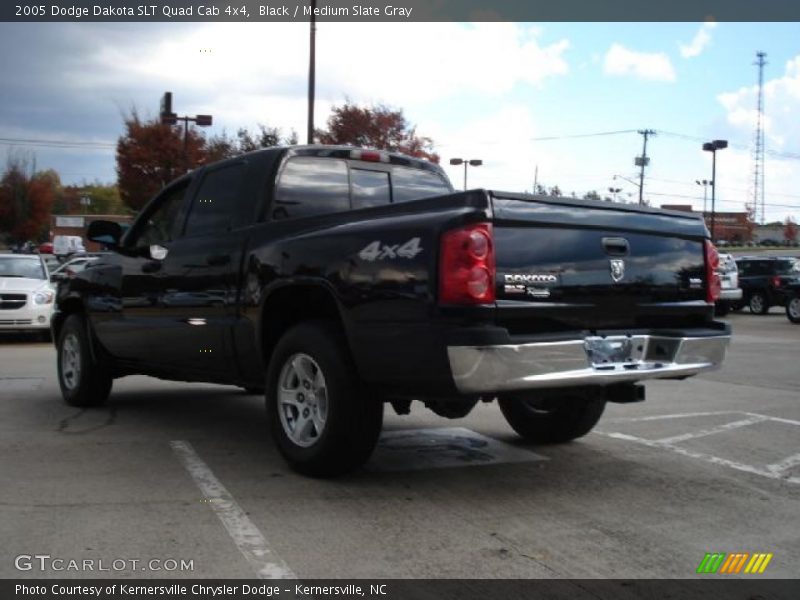 Black / Medium Slate Gray 2005 Dodge Dakota SLT Quad Cab 4x4