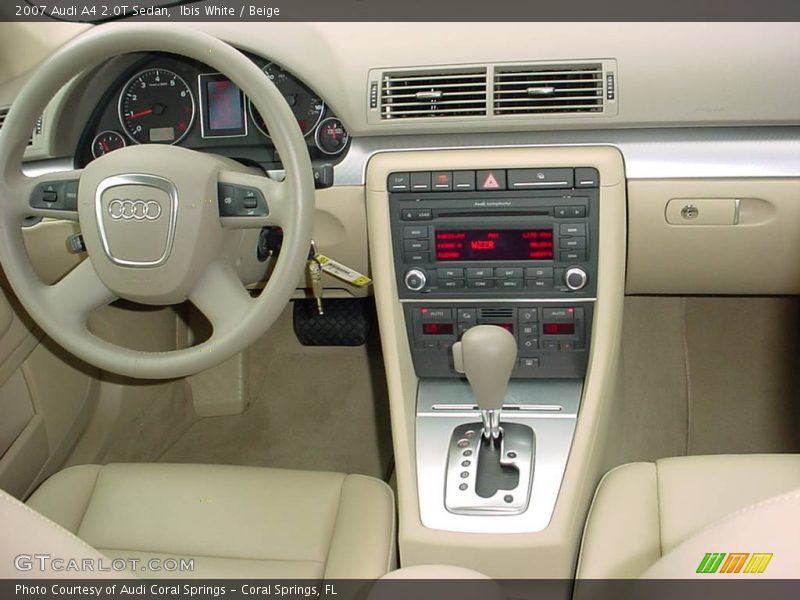Ibis White / Beige 2007 Audi A4 2.0T Sedan