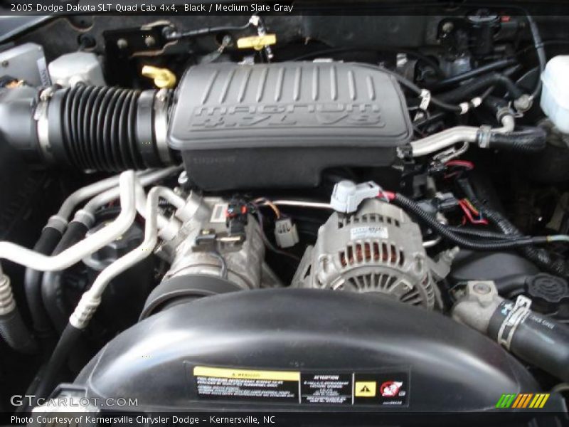 Black / Medium Slate Gray 2005 Dodge Dakota SLT Quad Cab 4x4