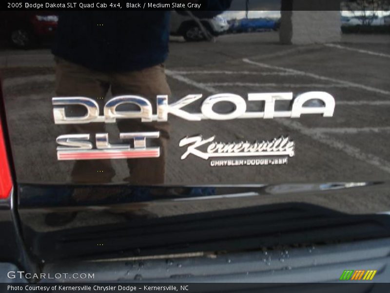 Black / Medium Slate Gray 2005 Dodge Dakota SLT Quad Cab 4x4