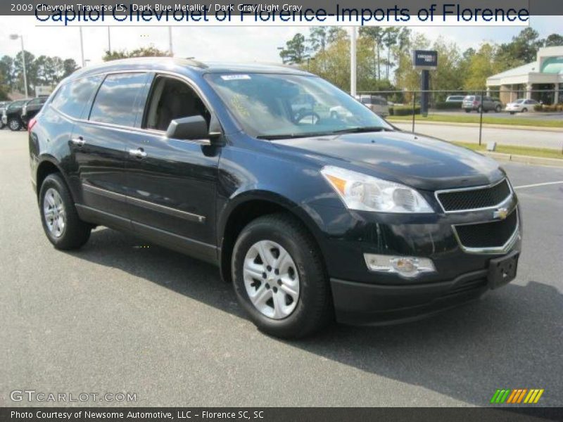 Dark Blue Metallic / Dark Gray/Light Gray 2009 Chevrolet Traverse LS