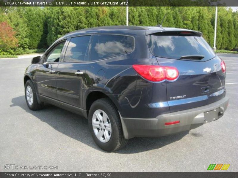 Dark Blue Metallic / Dark Gray/Light Gray 2009 Chevrolet Traverse LS