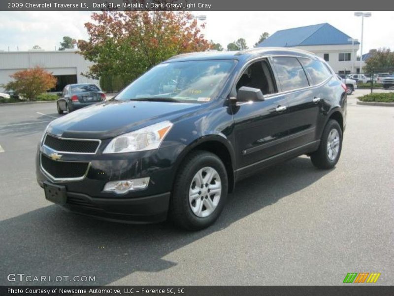 Dark Blue Metallic / Dark Gray/Light Gray 2009 Chevrolet Traverse LS