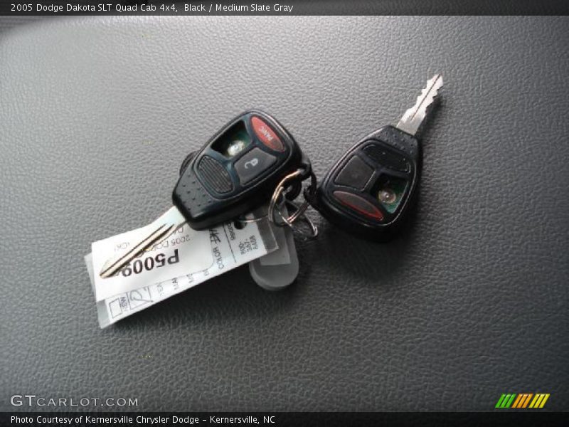 Black / Medium Slate Gray 2005 Dodge Dakota SLT Quad Cab 4x4