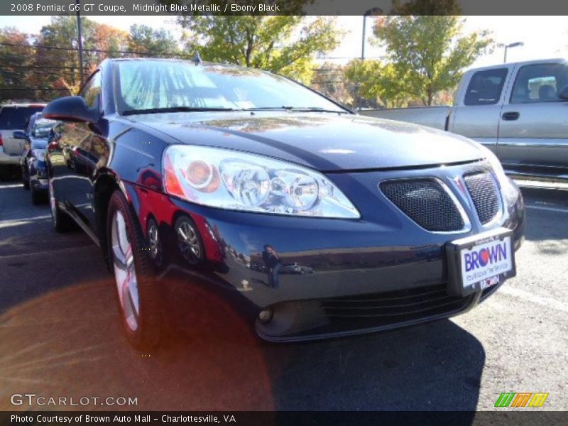 Midnight Blue Metallic / Ebony Black 2008 Pontiac G6 GT Coupe