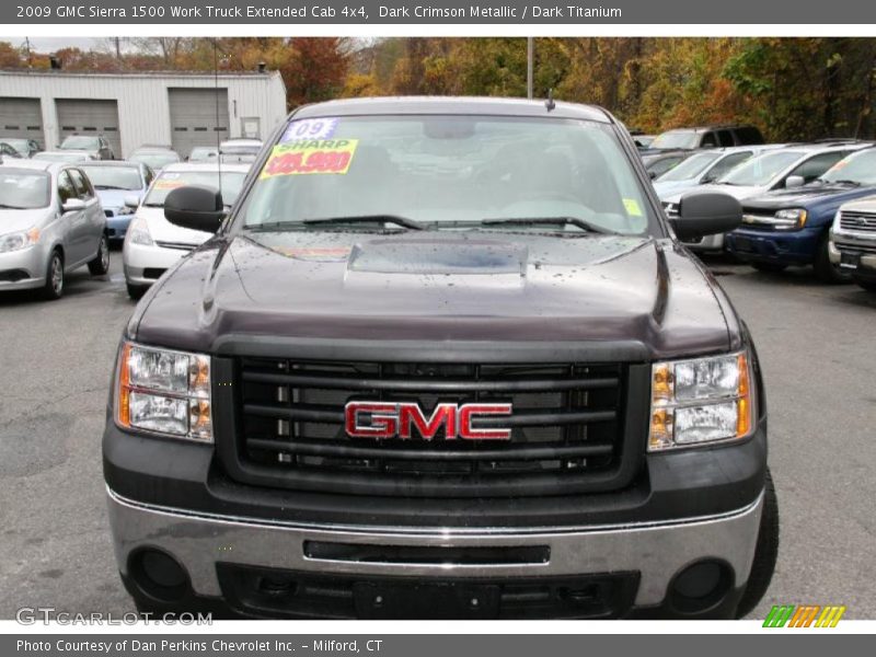 Dark Crimson Metallic / Dark Titanium 2009 GMC Sierra 1500 Work Truck Extended Cab 4x4