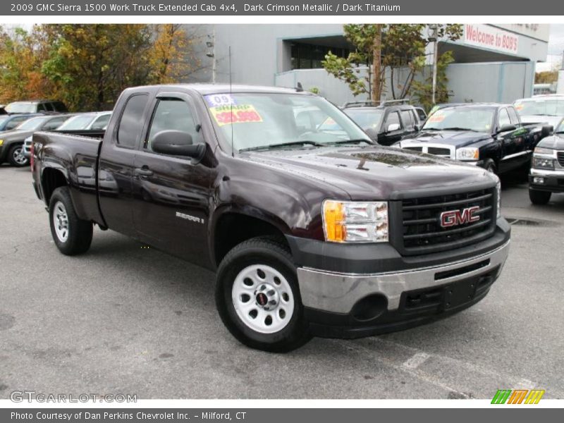 Dark Crimson Metallic / Dark Titanium 2009 GMC Sierra 1500 Work Truck Extended Cab 4x4