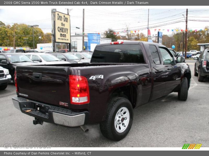 Dark Crimson Metallic / Dark Titanium 2009 GMC Sierra 1500 Work Truck Extended Cab 4x4