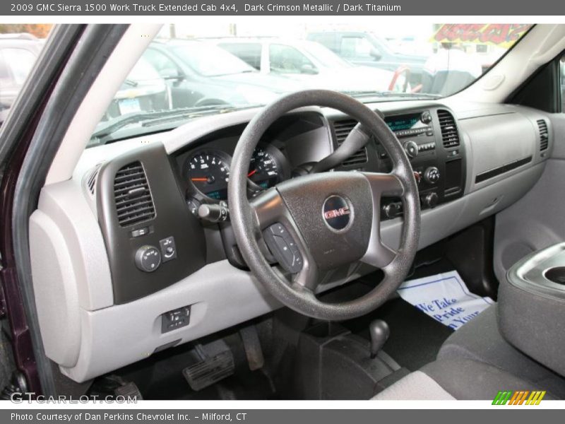 Dark Titanium Interior - 2009 Sierra 1500 Work Truck Extended Cab 4x4 