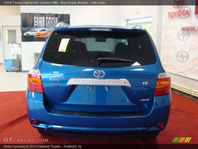 Blue Streak Metallic / Ash Gray 2008 Toyota Highlander Limited 4WD