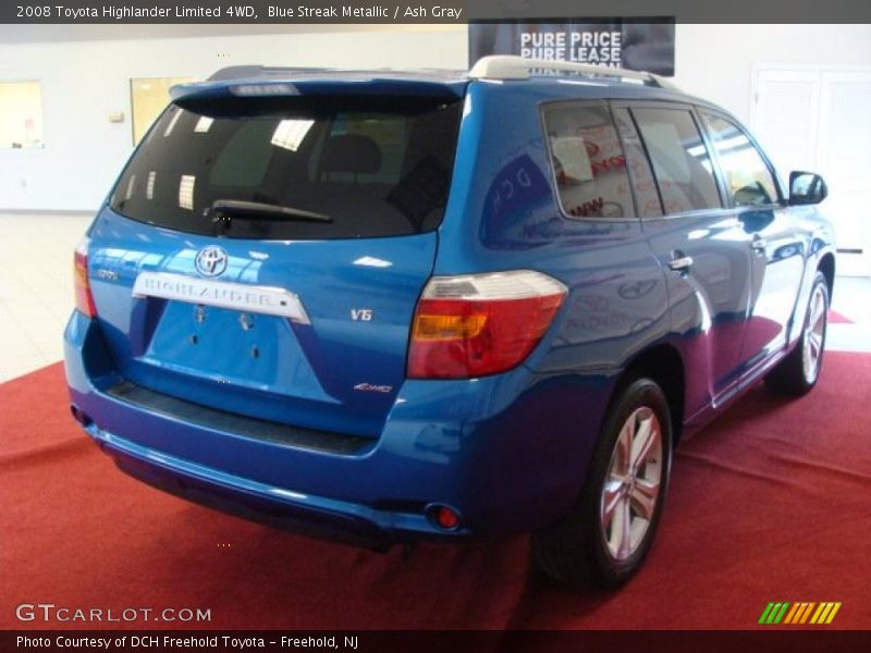 Blue Streak Metallic / Ash Gray 2008 Toyota Highlander Limited 4WD