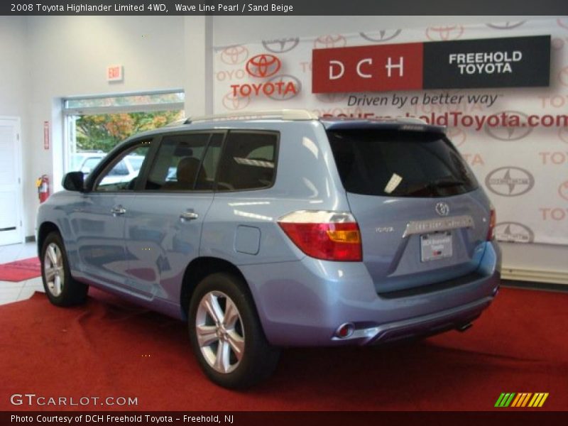 Wave Line Pearl / Sand Beige 2008 Toyota Highlander Limited 4WD