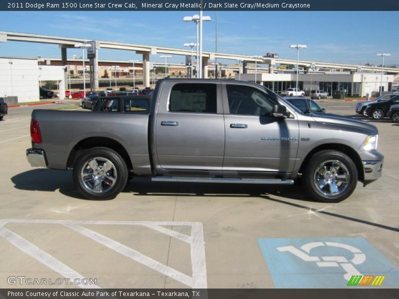Mineral Gray Metallic / Dark Slate Gray/Medium Graystone 2011 Dodge Ram 1500 Lone Star Crew Cab