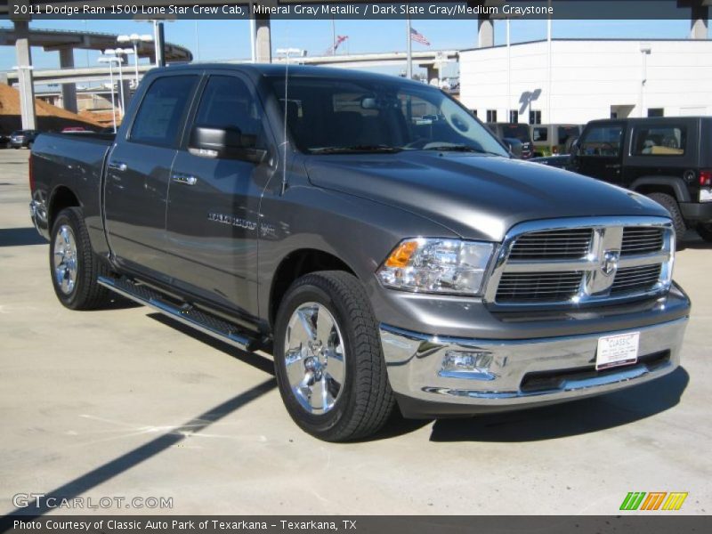 Mineral Gray Metallic / Dark Slate Gray/Medium Graystone 2011 Dodge Ram 1500 Lone Star Crew Cab