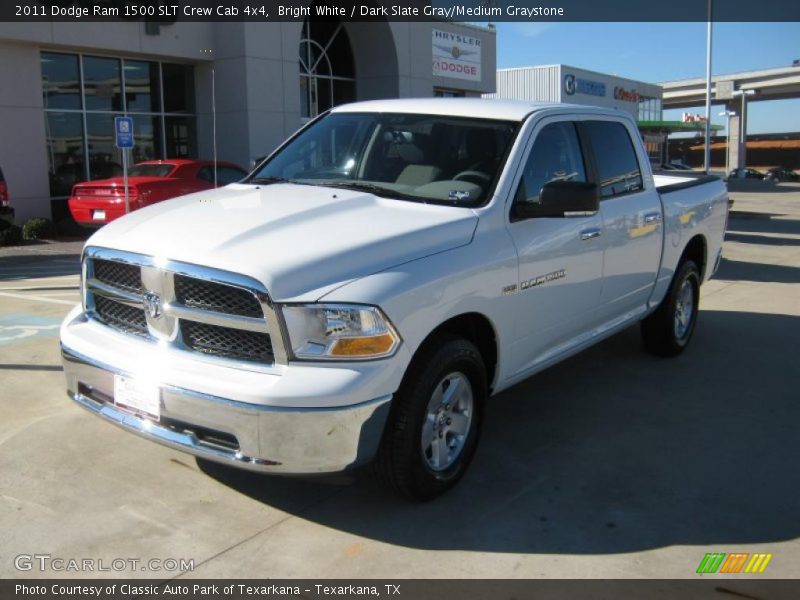 Bright White / Dark Slate Gray/Medium Graystone 2011 Dodge Ram 1500 SLT Crew Cab 4x4