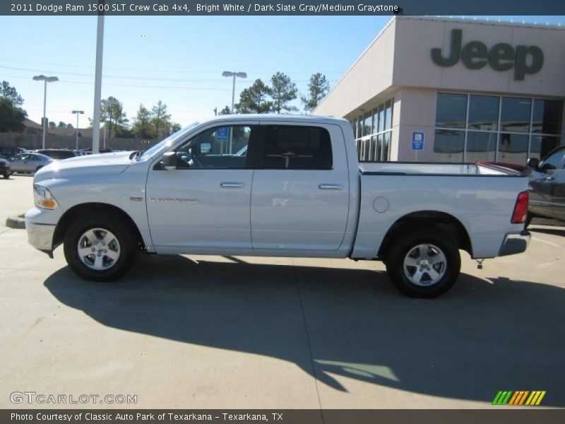 Bright White / Dark Slate Gray/Medium Graystone 2011 Dodge Ram 1500 SLT Crew Cab 4x4