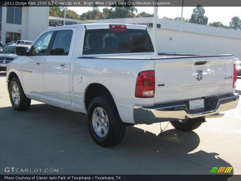 Bright White / Dark Slate Gray/Medium Graystone 2011 Dodge Ram 1500 SLT Crew Cab 4x4