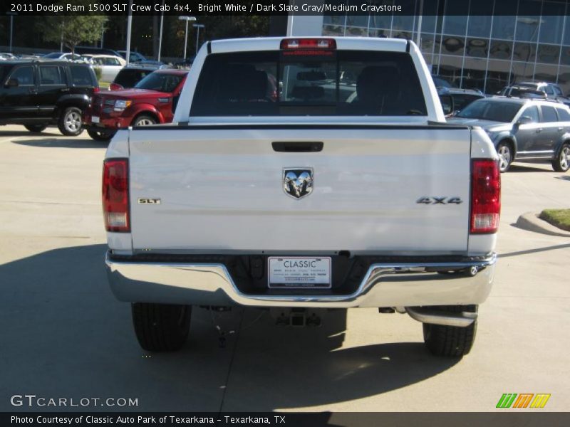 Bright White / Dark Slate Gray/Medium Graystone 2011 Dodge Ram 1500 SLT Crew Cab 4x4