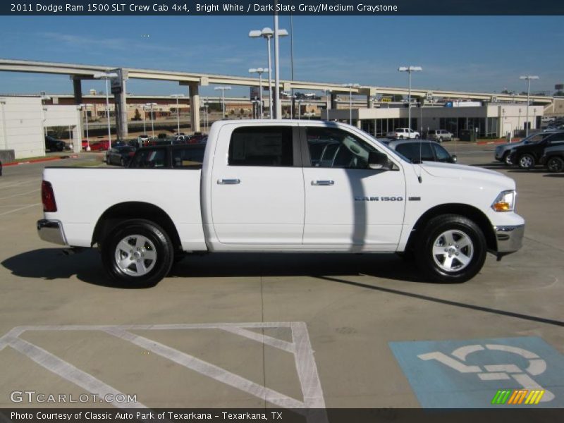 Bright White / Dark Slate Gray/Medium Graystone 2011 Dodge Ram 1500 SLT Crew Cab 4x4