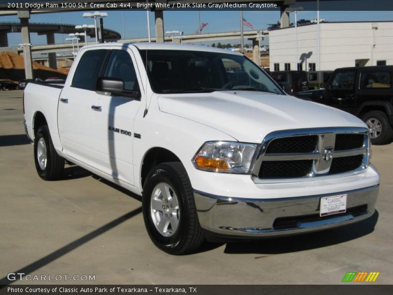Bright White / Dark Slate Gray/Medium Graystone 2011 Dodge Ram 1500 SLT Crew Cab 4x4