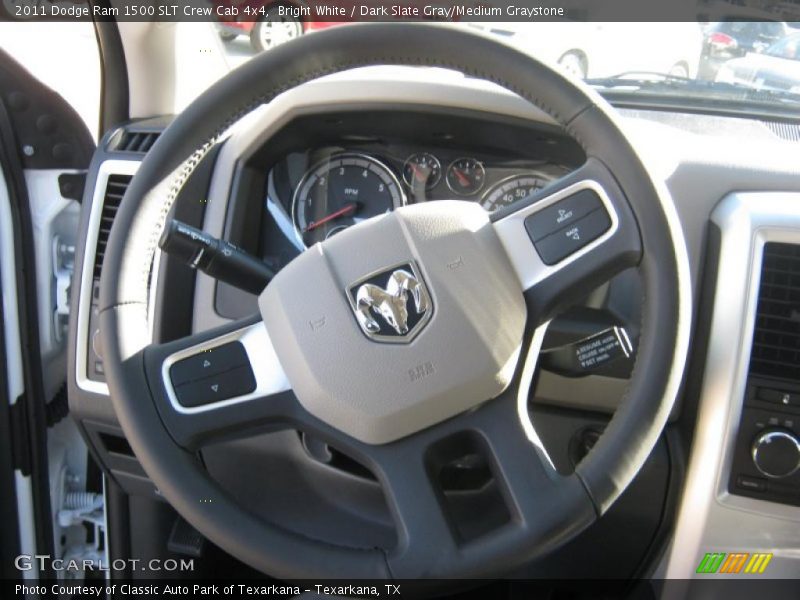 Bright White / Dark Slate Gray/Medium Graystone 2011 Dodge Ram 1500 SLT Crew Cab 4x4