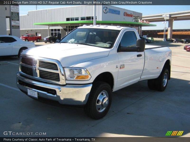 Bright White / Dark Slate Gray/Medium Graystone 2011 Dodge Ram 3500 HD SLT Regular Cab 4x4 Dually