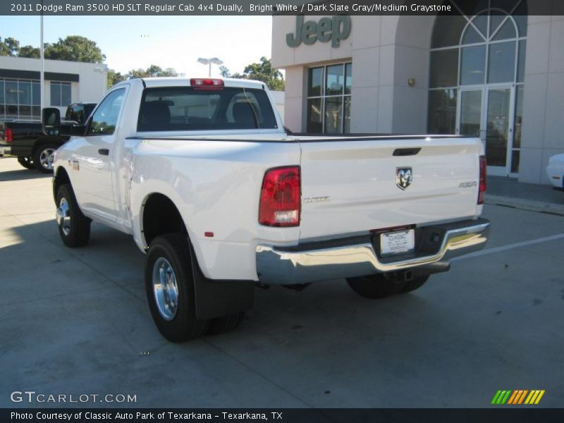 Bright White / Dark Slate Gray/Medium Graystone 2011 Dodge Ram 3500 HD SLT Regular Cab 4x4 Dually