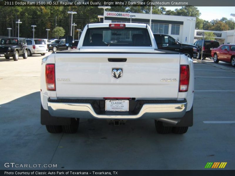 Bright White / Dark Slate Gray/Medium Graystone 2011 Dodge Ram 3500 HD SLT Regular Cab 4x4 Dually