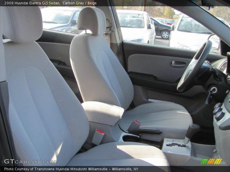 Carbon Gray / Beige 2009 Hyundai Elantra GLS Sedan