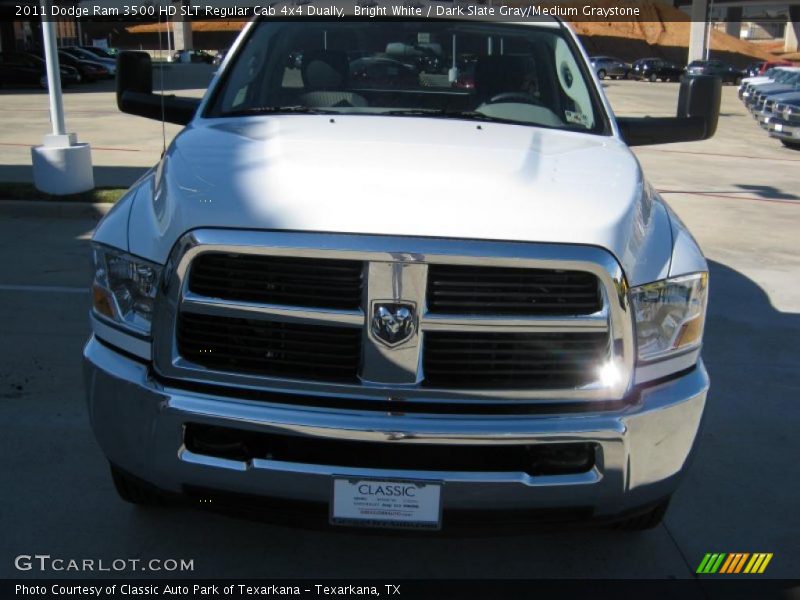 Bright White / Dark Slate Gray/Medium Graystone 2011 Dodge Ram 3500 HD SLT Regular Cab 4x4 Dually