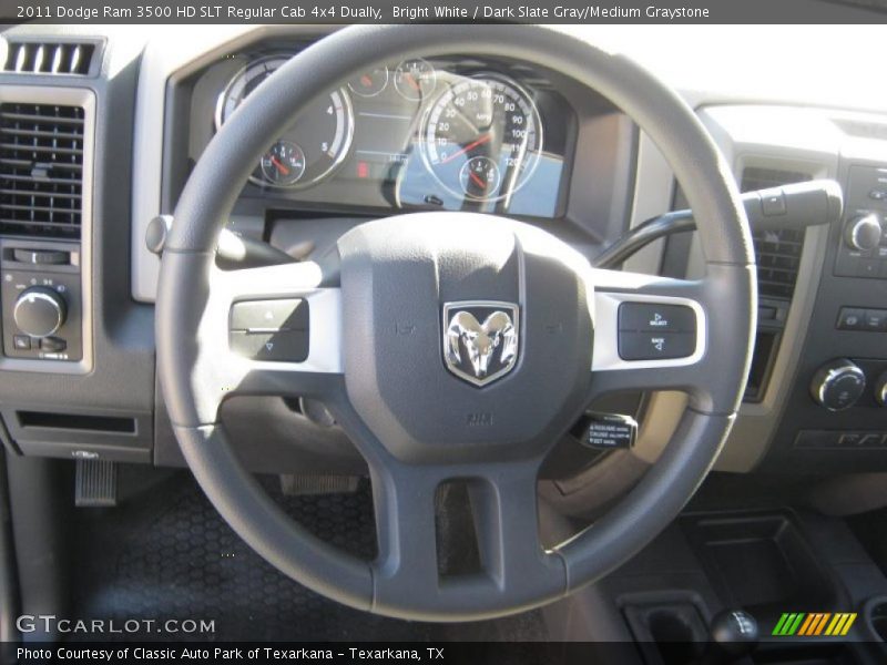 Bright White / Dark Slate Gray/Medium Graystone 2011 Dodge Ram 3500 HD SLT Regular Cab 4x4 Dually