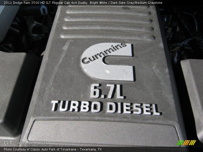 Bright White / Dark Slate Gray/Medium Graystone 2011 Dodge Ram 3500 HD SLT Regular Cab 4x4 Dually