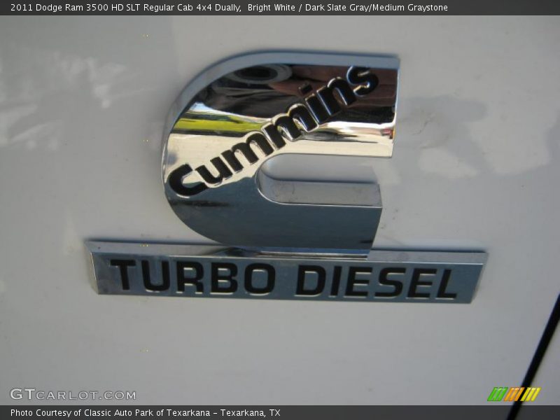 Bright White / Dark Slate Gray/Medium Graystone 2011 Dodge Ram 3500 HD SLT Regular Cab 4x4 Dually