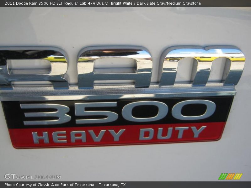Bright White / Dark Slate Gray/Medium Graystone 2011 Dodge Ram 3500 HD SLT Regular Cab 4x4 Dually