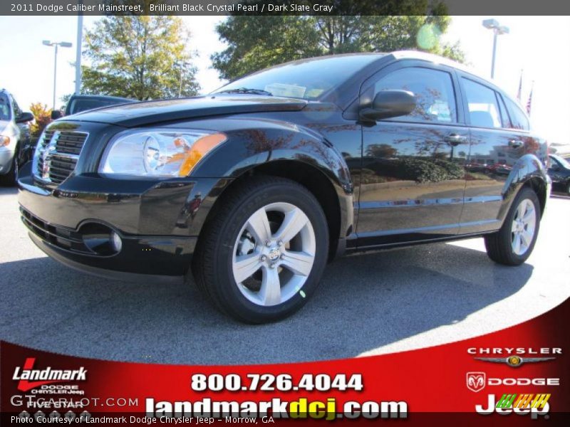 Brilliant Black Crystal Pearl / Dark Slate Gray 2011 Dodge Caliber Mainstreet